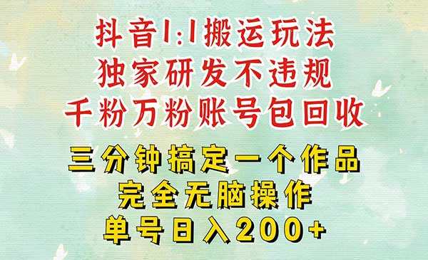 抖音顶级搬运玩法