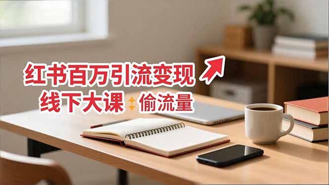 小红书百万引流变现-11月线下大课：分享从0到百万引流路径，手把手教偷流量、拿结果-柚子网创