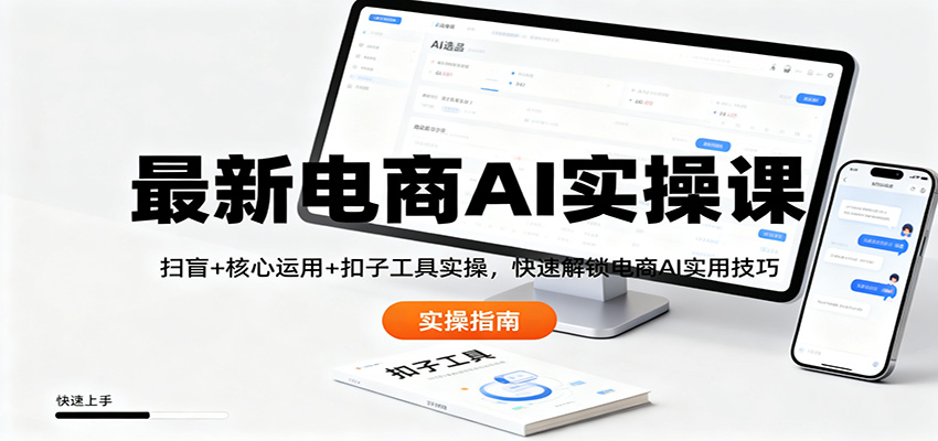 最新电商AI实操课：扫盲+核心运用+扣子工具实操，快速解锁电商AI实用技巧-柚子网创