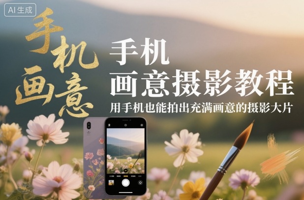 手机画意摄影教程，用手机也能拍出充满画意的摄影大片-柚子网创
