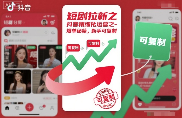 短剧拉新之抖音精细化运营之爆单秘籍，新手可复制-柚子网创