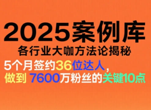 2025案例库，收录各行业大咖的方法论，各行业大咖方法论揭秘-柚子网创