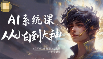 AI系统课程,从小白到大神系统学AI,AI声音-AI绘画-AI视频一门课全掌握-柚子网创