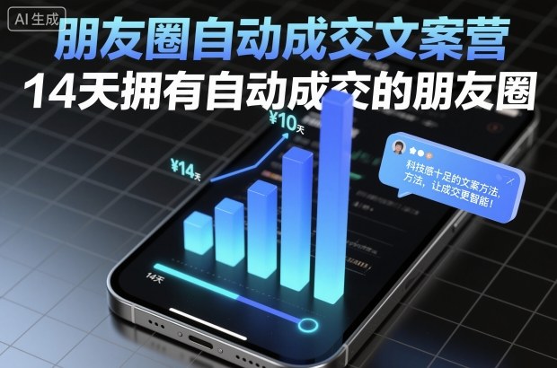朋友圈自动成交文案营，14天拥有自动成交的朋友圈-柚子网创