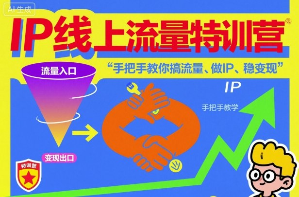 IP线上流量特训营，手把手教你搞流量、做IP、稳变现-柚子网创