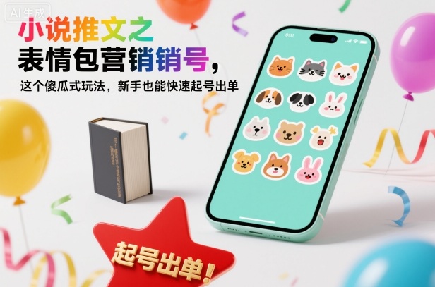 小说推文之表情包营销号，这个傻瓜式玩法，新手也能快速起号出单-柚子网创
