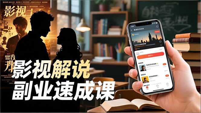 Tk影视解说副业速成课，软件安装、全流程实操、爆款预设，新手两周变现-柚子网创