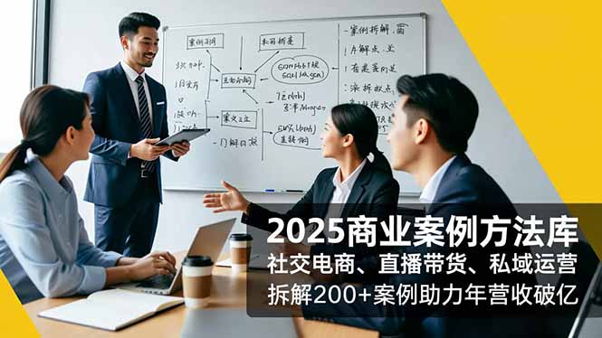 2025商业案例方法库，社交电商、直播带货、私域运营，拆解200+案例助力年营收破亿-柚子网创