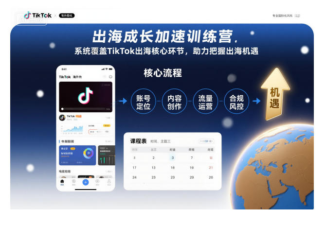 出海成长加速训练营，系统覆盖TikTok出海核心环节，助力把握出海机遇(更新)-柚子网创