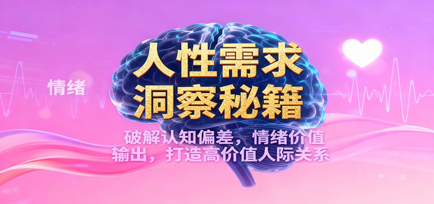 人性需求洞察秘籍，破解认知偏差，情绪价值输出，打造高价值人际关系-柚子网创