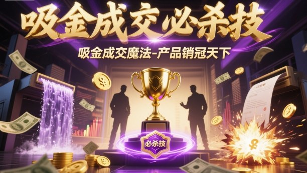 吸金成交必杀技，吸金成交魔法-产品销冠天下-柚子网创