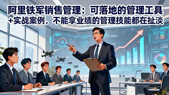 阿里铁军销售管理：可落地的管理工具+实战案例，不能拿业绩的管理都在扯淡-柚子网创