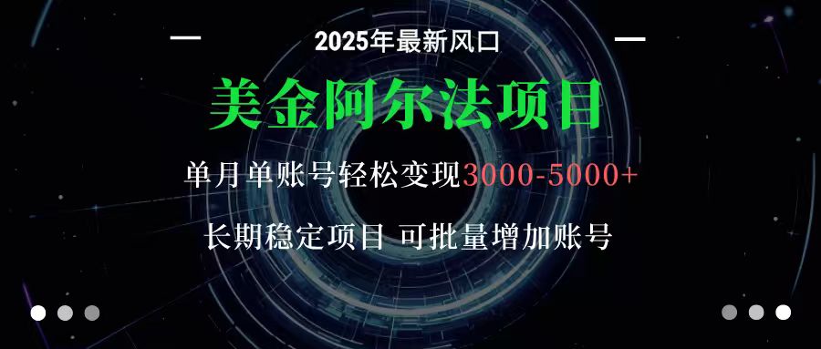美金阿尔法项目：一部手机每天只需10分钟，轻松稳定赚美元-柚子网创