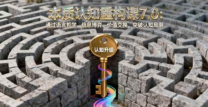 （16218期）本质认知重构课7.0：通过语言哲学、信息博弈、价值交换，突破认知局限-柚子网创
