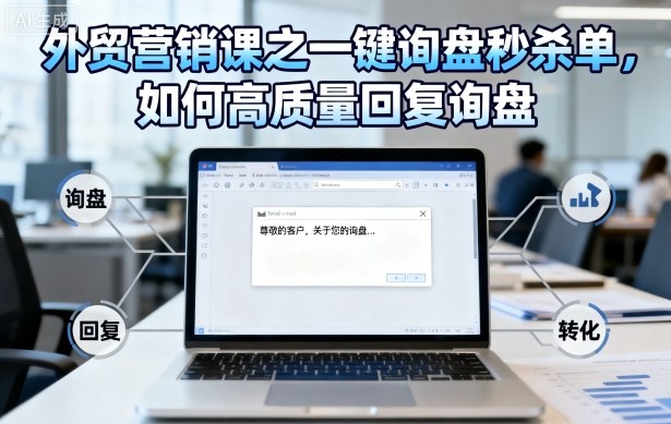 外贸营销课之一键询盘秒杀单,如何高质量回复询盘-柚子网创