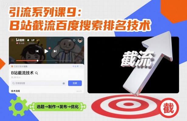 引流系列课9：B站截流百度搜索排名技术-柚子网创