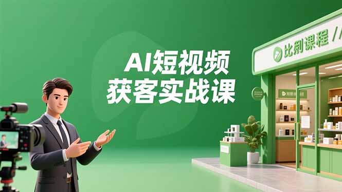 AI短视频获客实战课，数字人创作、实体行业应用、精准引流，30天获取客源月入6万+-柚子网创
