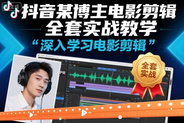 抖音某博主电影剪辑全套实战教学，深入学习电影剪辑-柚子网创