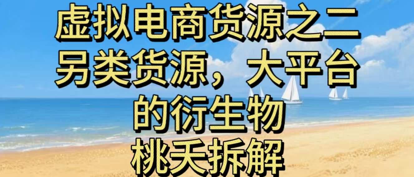 虚拟电商之二—另类的货源，大平台的衍生物-柚子网创