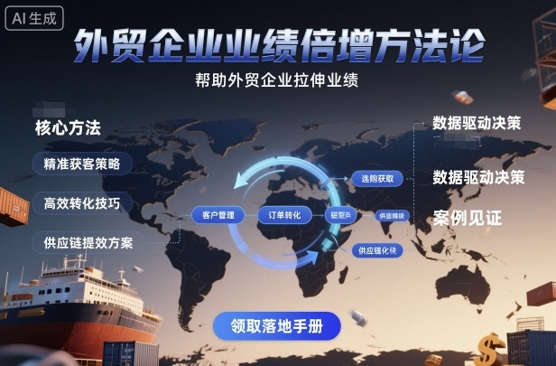外贸企业业绩倍增方法论,帮助外贸企业拉伸业绩-柚子网创